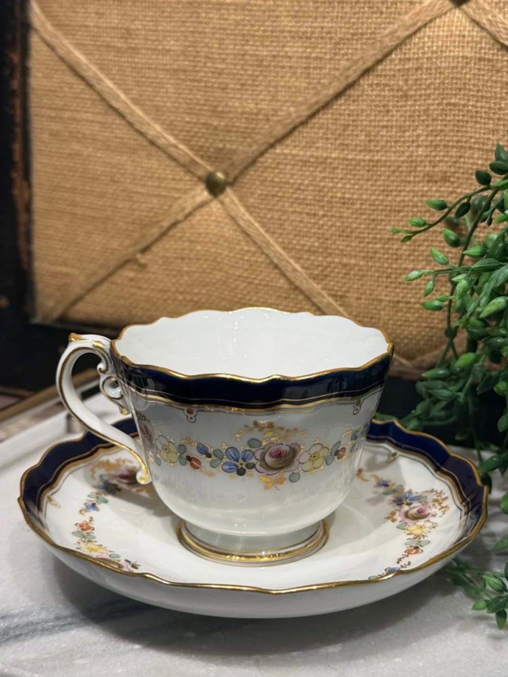 Vintage Meissen cup and saucer